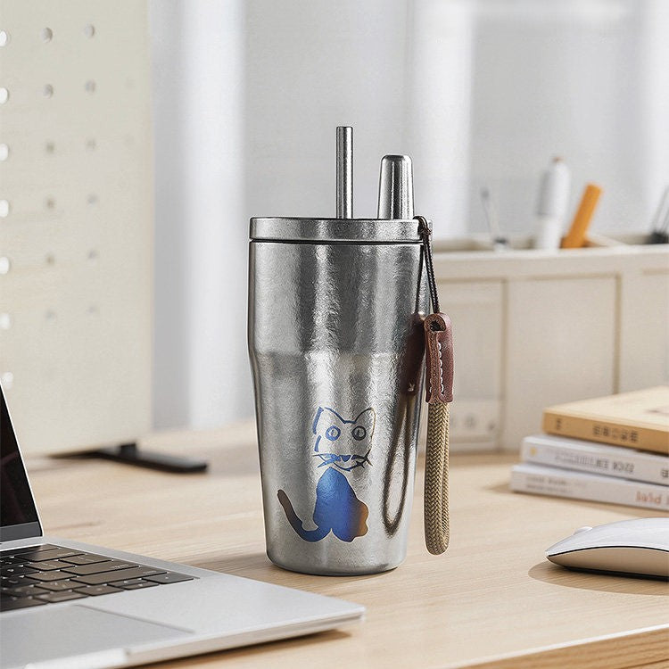 TiFlow 500 — Pure Titanium Vacuum Travel Tumbler