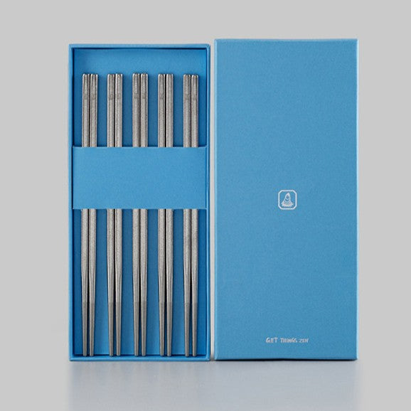 Nookti TiChop — Pure Titanium Chopsticks Set