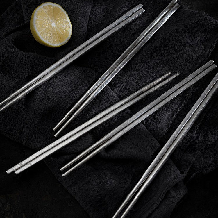 Nookti TiChop — Pure Titanium Chopsticks Set