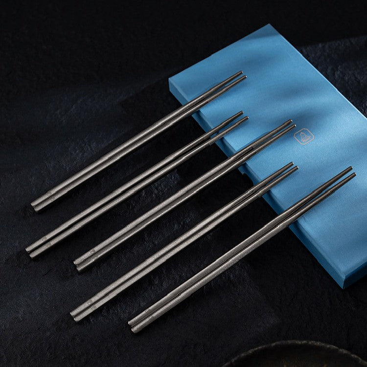 Nookti TiChop — Pure Titanium Chopsticks Set