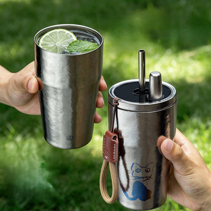 TiFlow 500 — Pure Titanium Vacuum Travel Tumbler