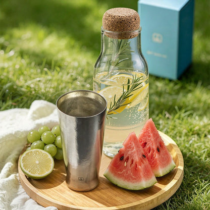 Titanium Chill Cup 340ml – Double-Wall Pure Titanium Drinkware