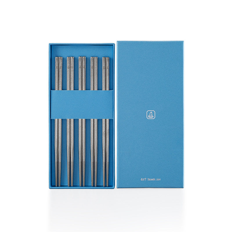 Nookti TiChop — Pure Titanium Chopsticks Set