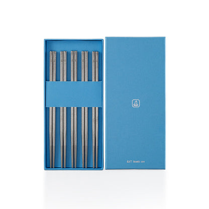 Nookti TiChop — Pure Titanium Chopsticks Set