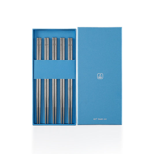 Nookti TiChop — Pure Titanium Chopsticks Set