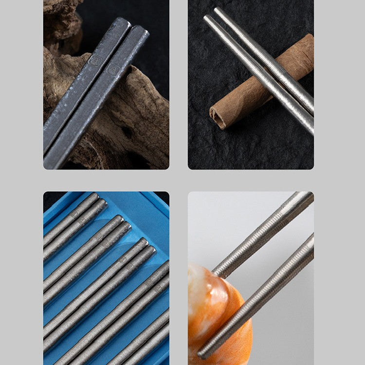 Nookti TiChop — Pure Titanium Chopsticks Set